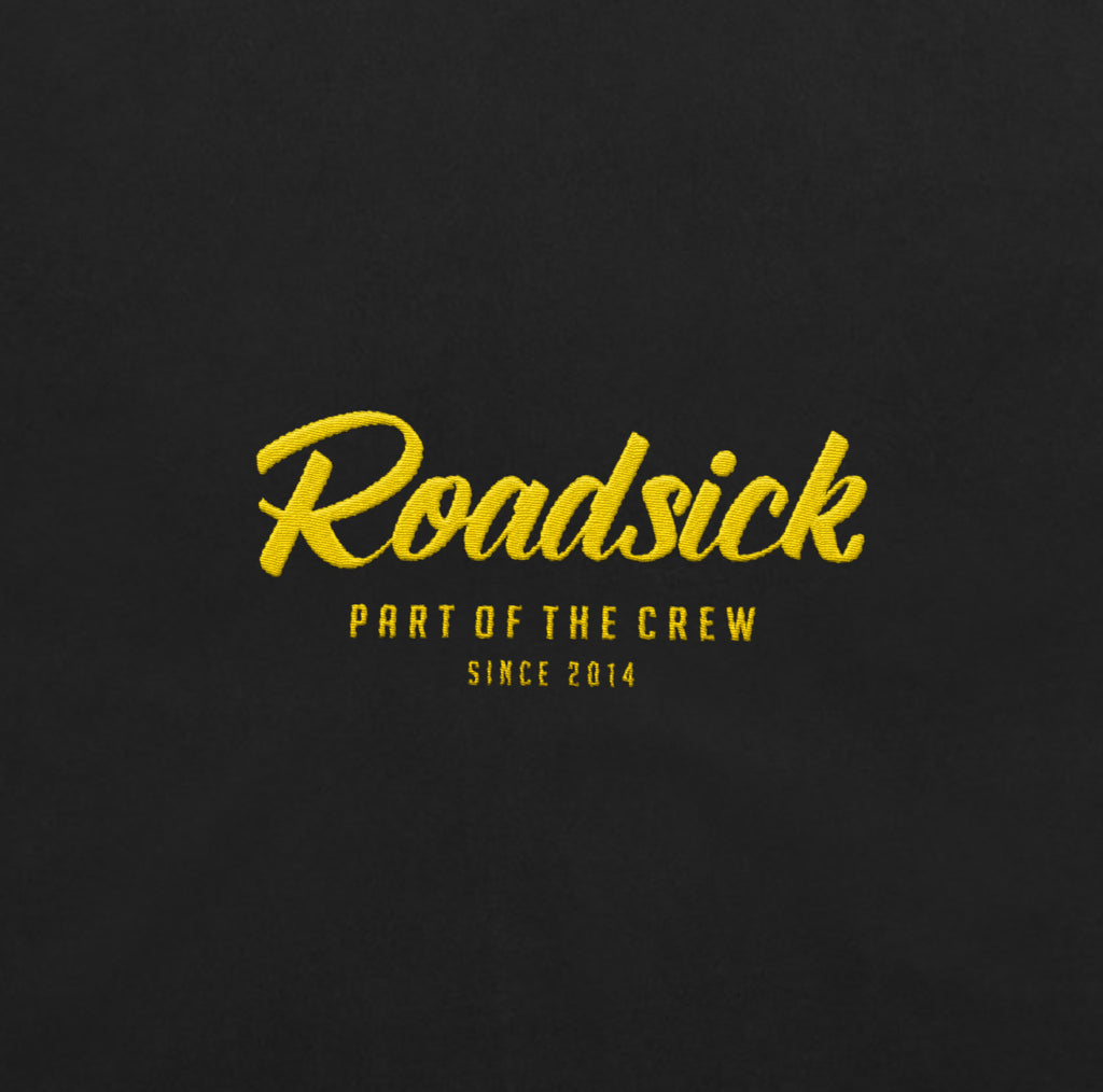 The Embroidered Hoodie | Faded Black + Yellow