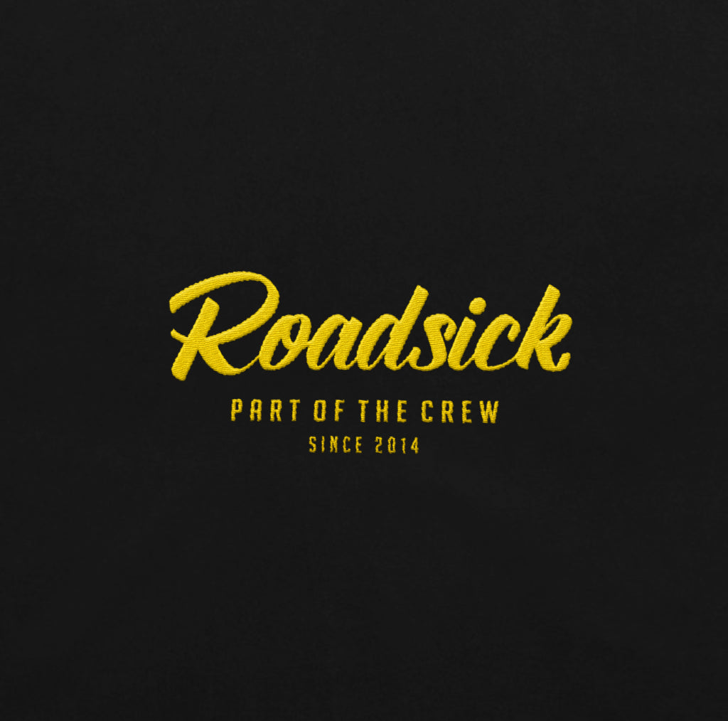 The Embroidered Heavy Tee | Black + Yellow