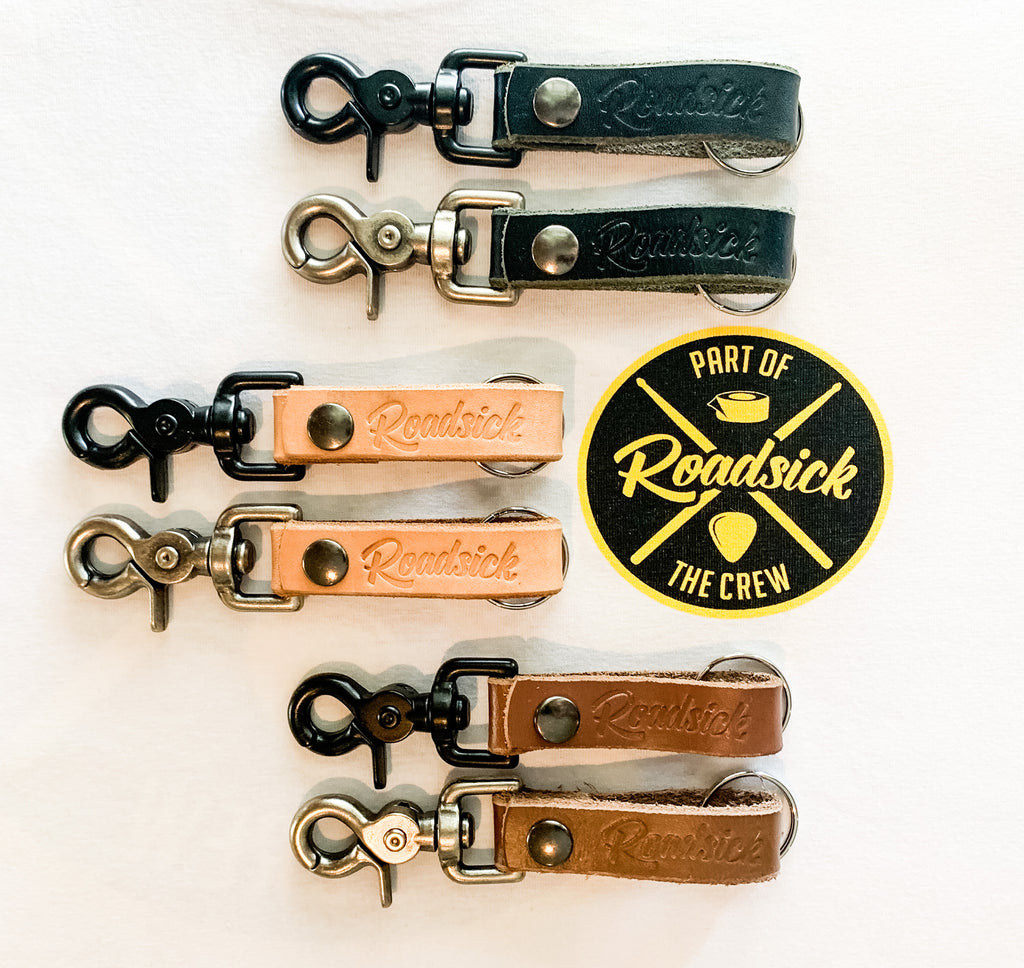 Leather Keyring + Pass Holder | Black or Brown