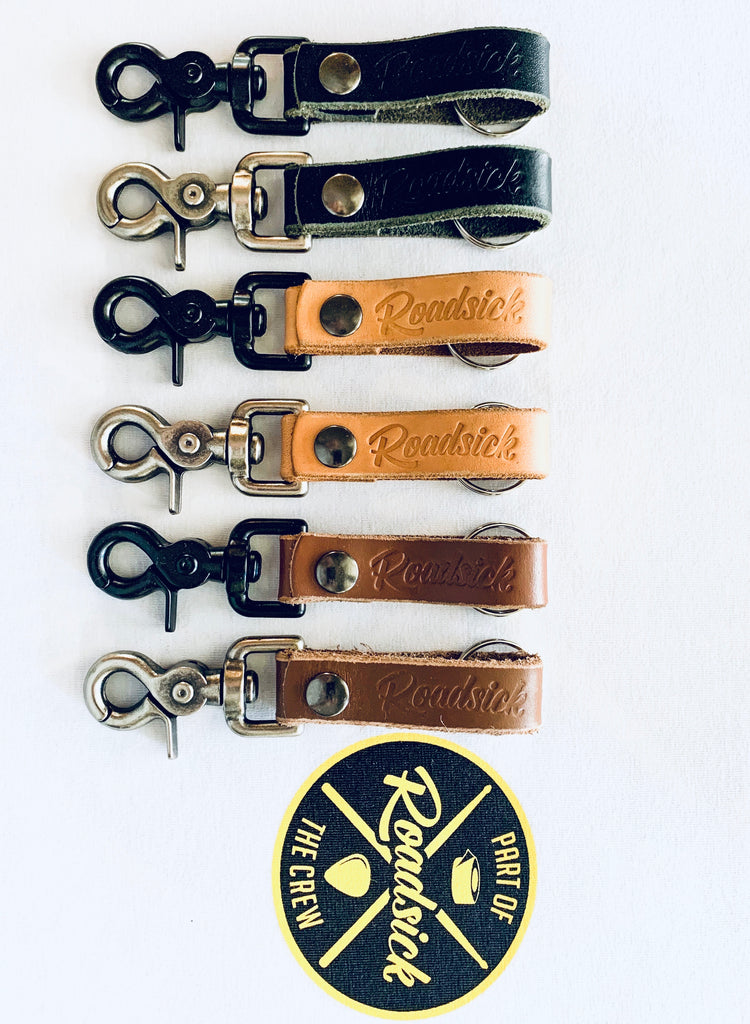 Leather Keyring + Pass Holder | Black or Brown