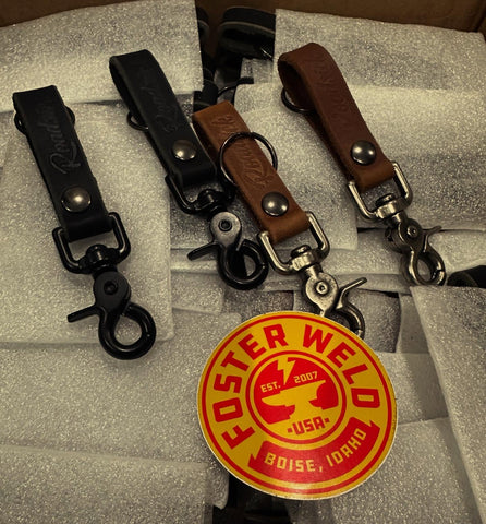 Leather Keyring + Pass Holder | Black or Brown